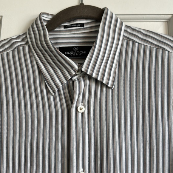 Men's Bugatchi short sleeve shirt size L - Picture 6 of 6